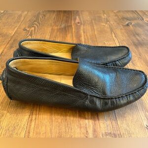 Men's Black Leather Loafers
